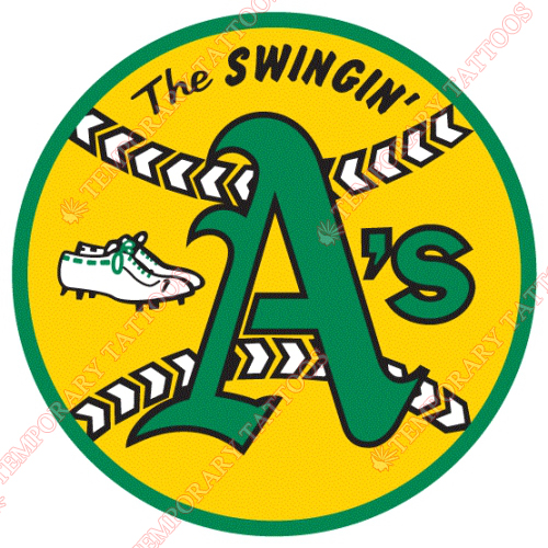 Oakland Athletics Customize Temporary Tattoos Stickers NO.1797